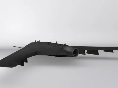 Sukhoi S-70 Low-poly 3D model