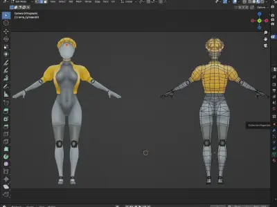 robot woman from Atomic heart Low-poly 3D model