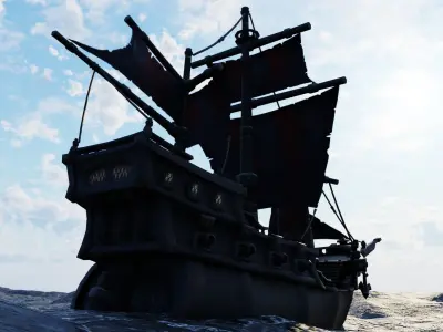 WOW Pirate Ship 3D model