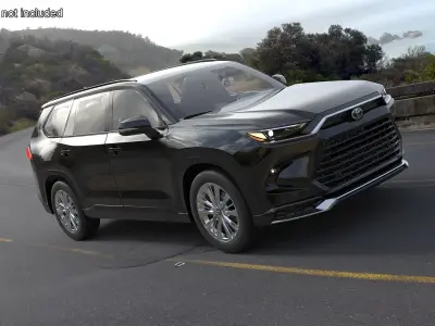 Toyota Grand Highlander 2024 Black 3D model