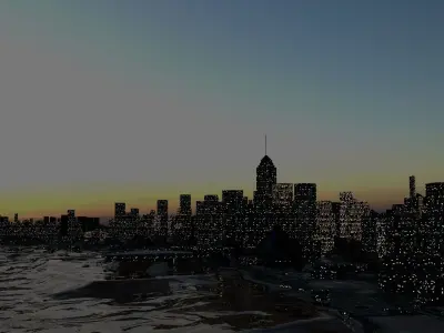 City a part of Hong Kong 3D model