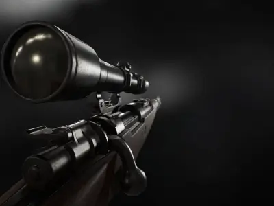Karabiner 98 k Low-poly 3D model