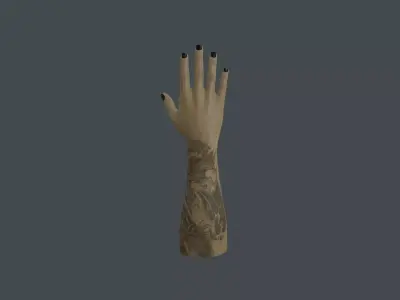 HAND-009 Right Hand Low-poly 3D model