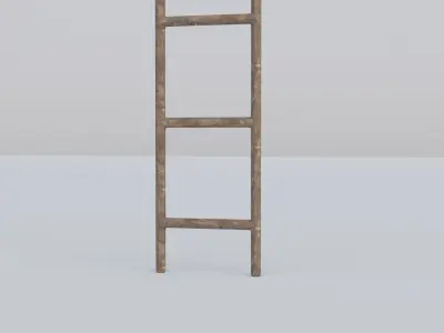 Wooden Ladder 3D model
