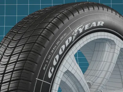 Car tire 03 3D model