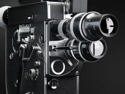 Bolex H16 vintage camera 3D model