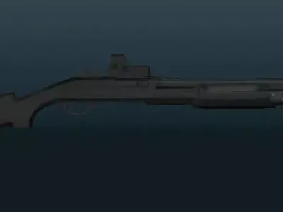 Black Benelli M1 Holo fbx Free 3D model