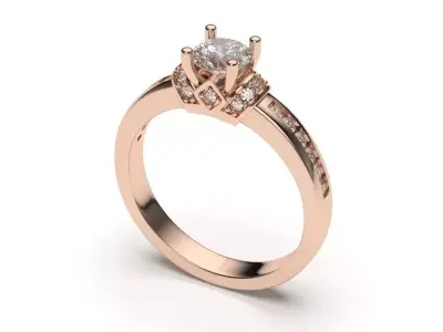 solitaire with ring sizes  8 part S51 3D print model