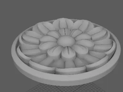 rosette flower 3D model 40