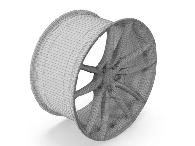 Velgen Wheels Lightweight Series VF5 Wheel Gloss Black Mustang Low-poly 3D model
