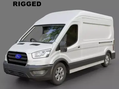 Ford Transit Panel Van L3h3 2020 Free 3D model