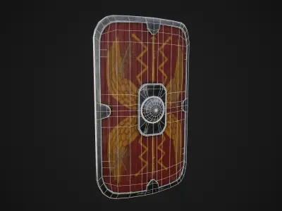 Tower Shield Low-poly 3D model