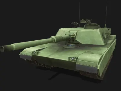 Tank M1 Abrams Low-poly 3D model
