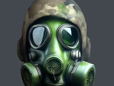 Helmet 3d model military combat Military scifi helmet Low-poly Low-poly 3D model