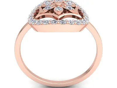 Fancy Woman Diamond Ring 21 3D print model