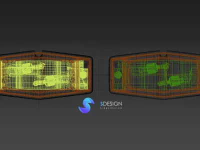 Double Burner Truck Light 3D model