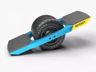 Electric Skateboard 3D model get