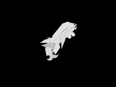 Atlantis Gun Low-poly 3D model