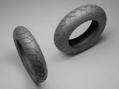 tire MOTO DV3 non brand high poly 3D model