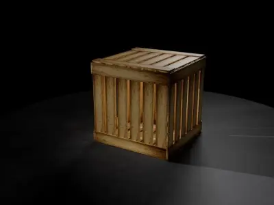 Wooden Crate 3D model purchase