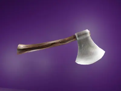 Low Poly Axe two axes Free low-poly 3D model