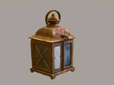 antique metal lantern 3D model