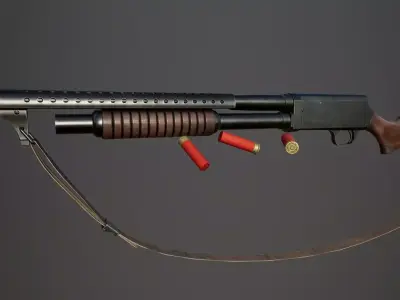 PBR Stevens Model 520-30 Low-poly 3D model