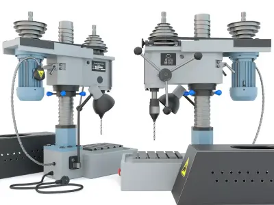 Machine tool desktop drilling press vertical 2M112 3D model