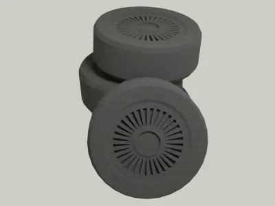 Tires - Stack of Tires Free low-poly 3D model