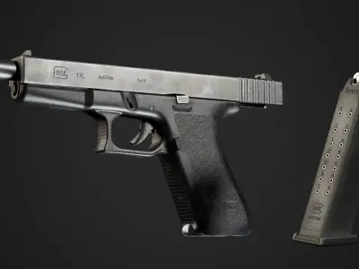 G17L Pistol - Game Ready Low-poly 3D model