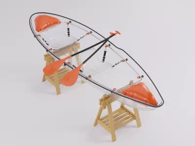 Transparent canoe design 3D model