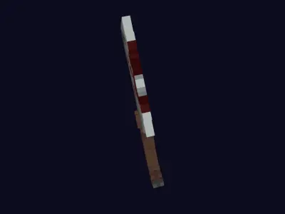 Voxel Chopper Knife Dagger 4 - Lowpoly Weapons Low-poly 3D model