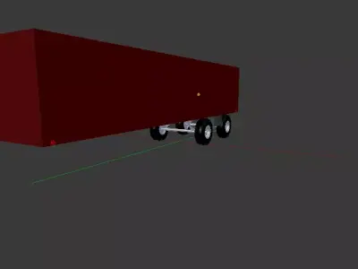 Custom Box Semi Trailer Free 3D model