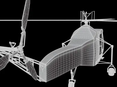 Sikorsky R-4 Helicopter  3D model