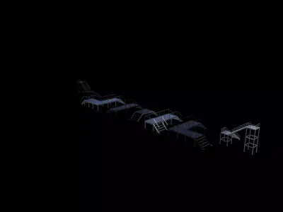 Industrial Staircases set  3D model