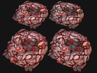 Iron Metal Ore Minerals Low-poly 3D model