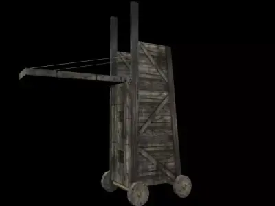 Siege Tower Low-poly 3D model buy