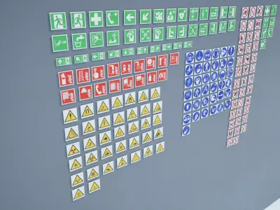Workplace safety and environmental protection Free low-poly 3D model