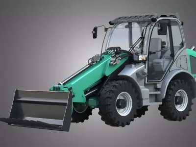 Loader KL80-8T  with Manure Fork - Front Loader 3D model