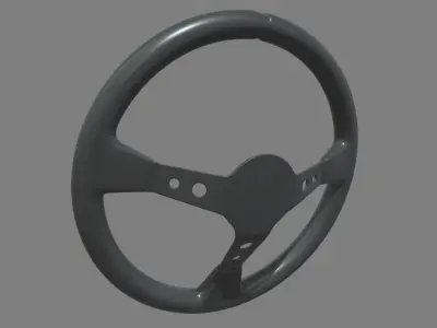 Steering Wheel Rally Car Low-poly 3D model
