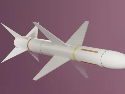 AIM-7 Sparrow Missile Low-poly 3D model