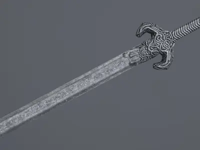 Sword 09 Low-poly 3D model