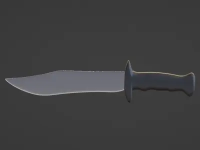 Hunting Knife 3d model  Free low-poly 3D model