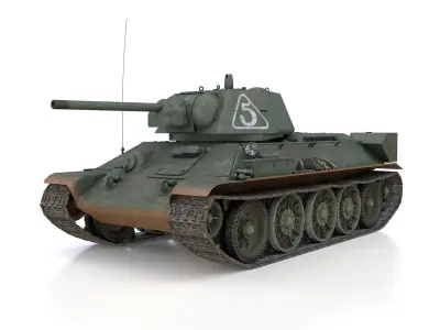 T-34-76 - Model 1942 - Soviet medium tank - 5 3D model