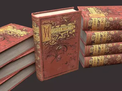 Old Poetry Book for Free Free low-poly 3D model