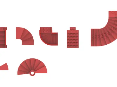 TwindBricks3D - 07 Building Stairs collection 3D print model