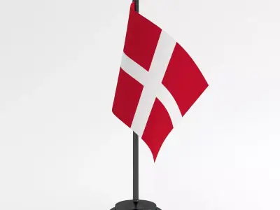 Table Flag Denmark 3D model