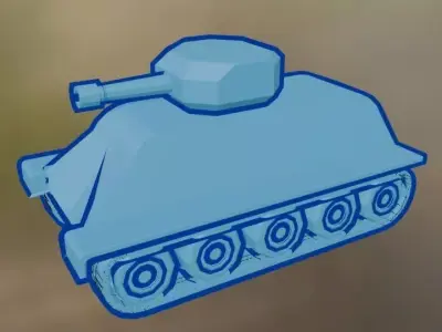 Tank5 Low-poly 3D model