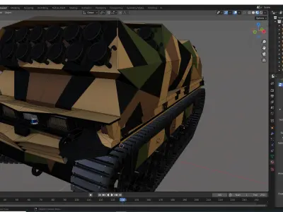 TRX Tracked Robot 10 ton Low-poly 3D model