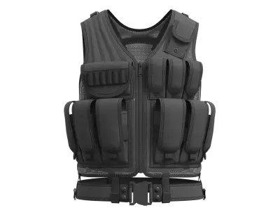 UTG 547 Law Enforcement Tactical Vest - Marvelous Designer 3D model